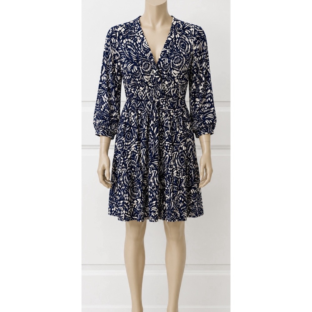 RACHEL ZOE Women's Wrap Dress Size Medium M Blue White Floral
